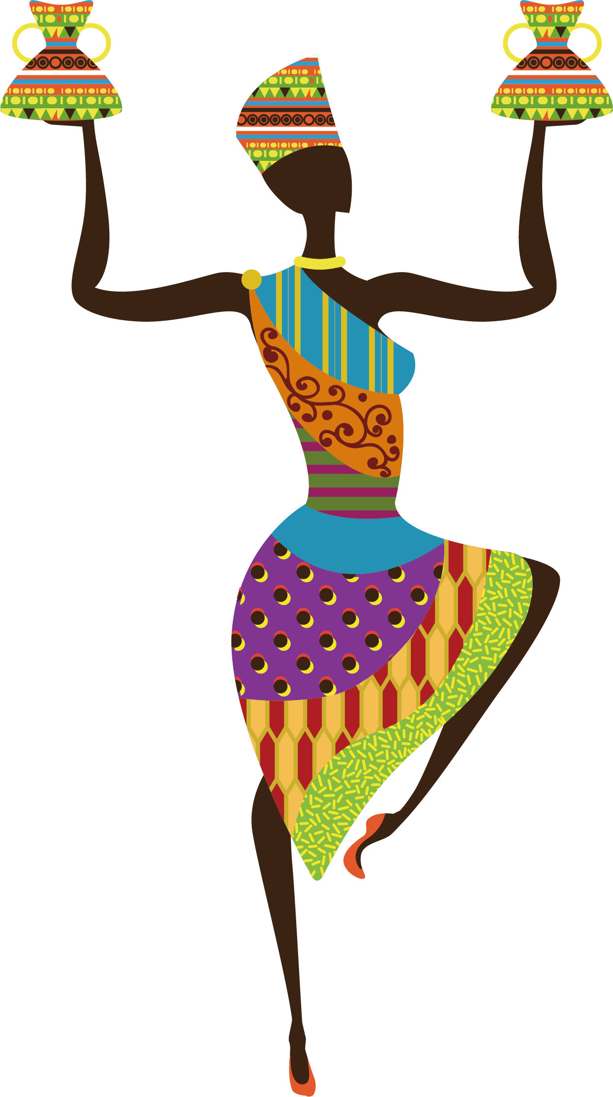 African Art Png Isolated Pic (white, black, teal)