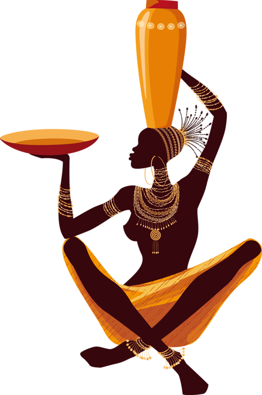 African Art Png Picture (black, chocolate)