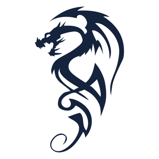 African Dragon Png Image (black)