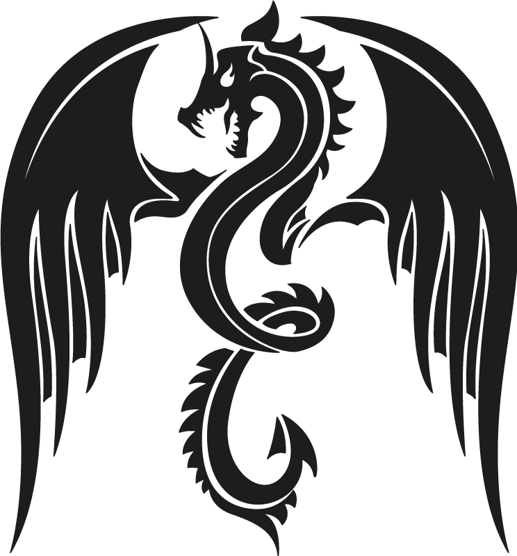 African Dragon Png Isolated Hd (black)