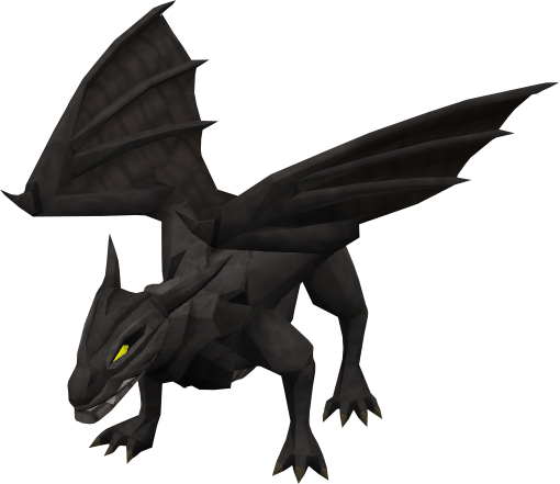 African Dragon Png Photo (black)