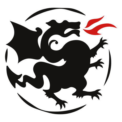 African Dragon Png Transparent (black, red)