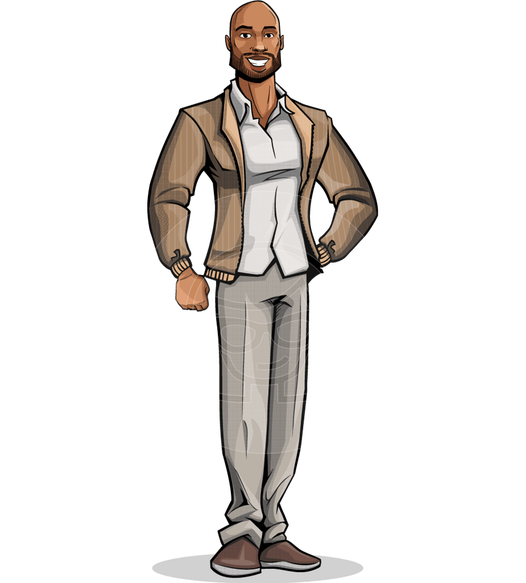 African Man Png Transparent (white, beige, black, silver)