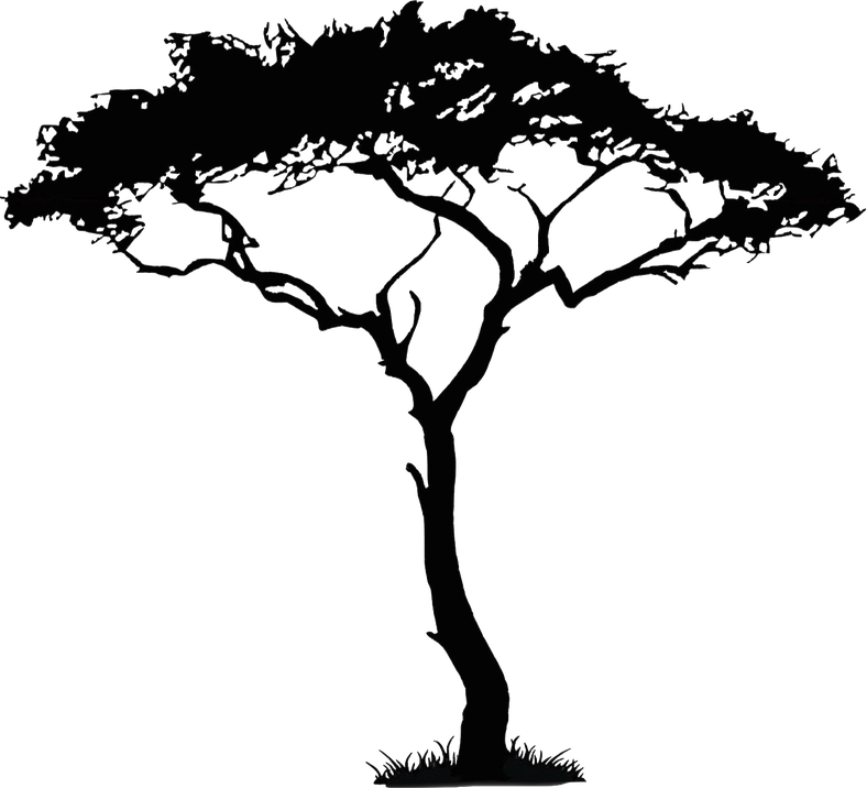 African Tree Png (black)