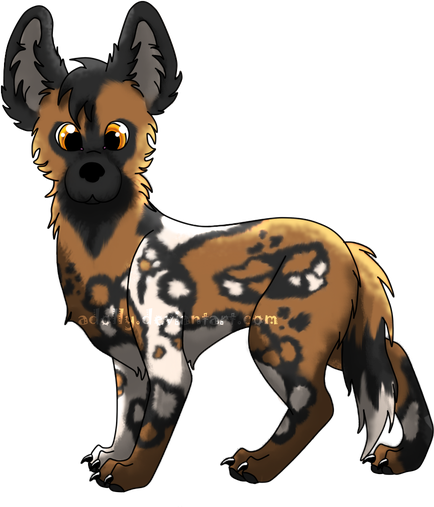 African Wild Dog Png Hd (black, chocolate)