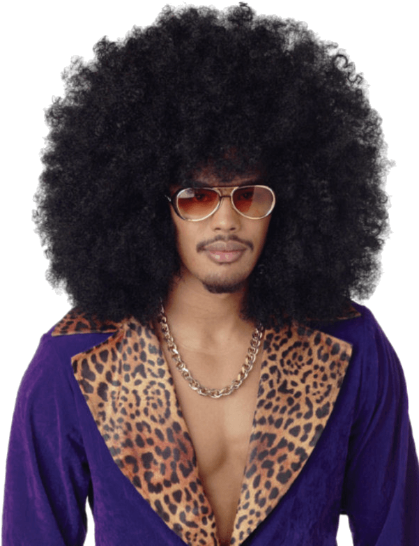 Afro Png Isolated File (black)