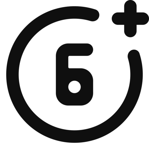 Age 6 Free Png Icon (black)