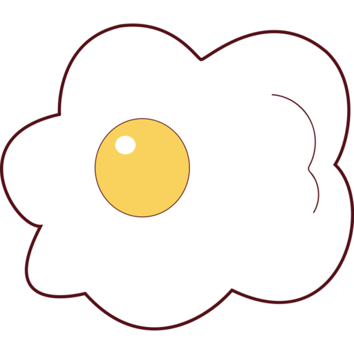 Egg 1 Free Png Icon (white, salmon, black)