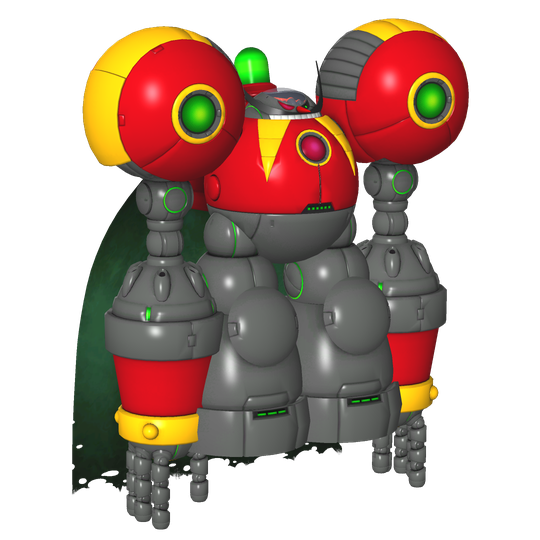 Eggrobo Sonic Lost World Transparent Png (black, gray, red)