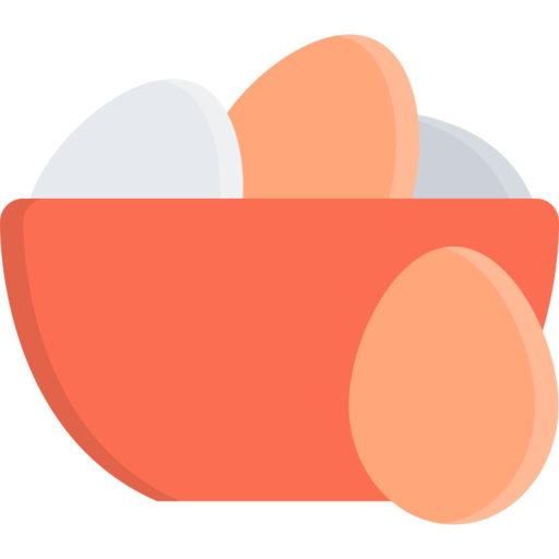 Eggs Protein Free Png Icon (pink, lavender, salmon, black, silver)