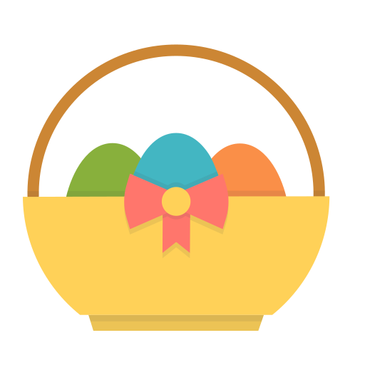 Eggseggeasterbasketspringgiftpresent Free Png Icon Download (olive, gray, salmon, black)