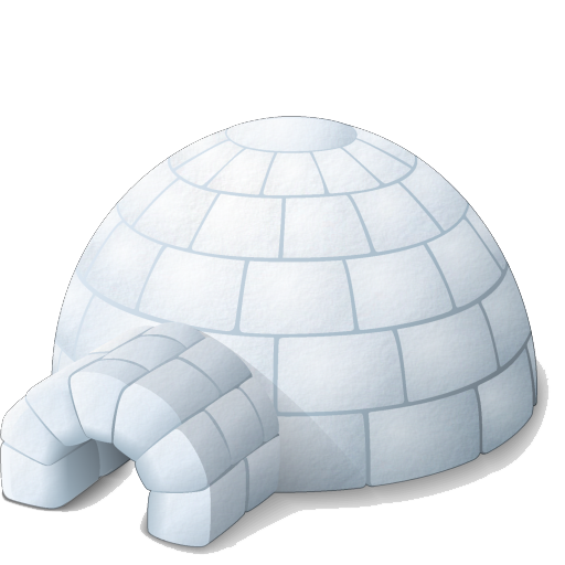 Igloo Png File (white, lavender)