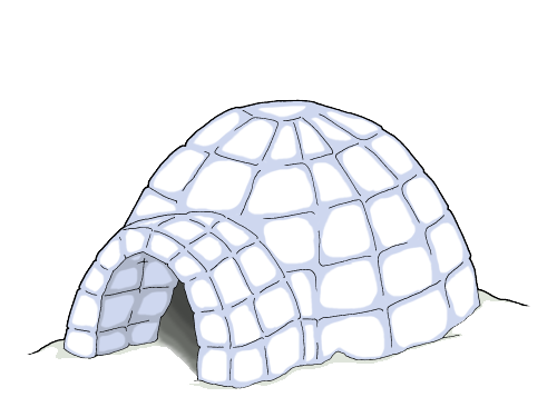 Igloo Transparent Png (white, lavender)