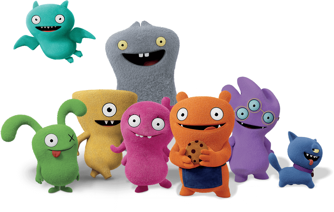 Uglydolls Png Image (black, gray)