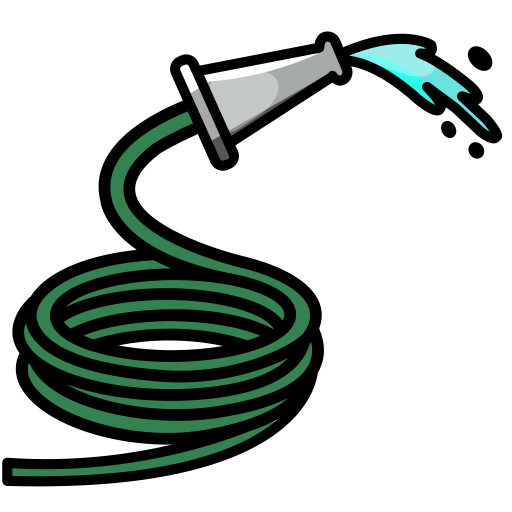 Agriculture Garden Hose Tool Water Watering Free Png Icon Download (teal, silver, black)