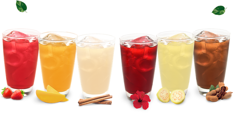 Aguas Frescas Transparent (black, orange, pink, silver)