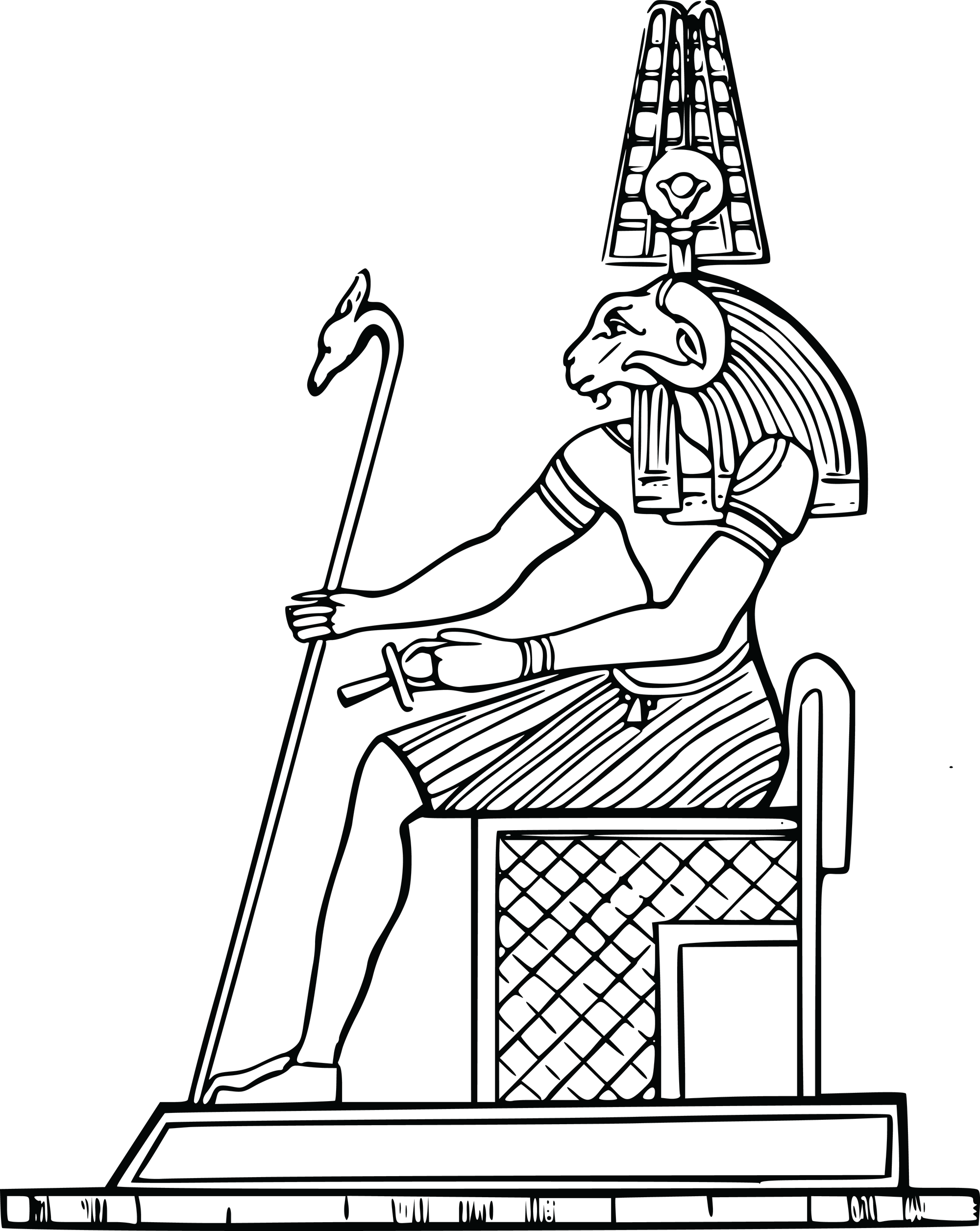 Egyptian Art Png Isolated Pic (black)