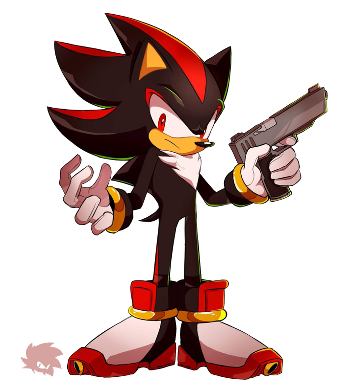 Shadow The Hedgehog Sonic Png Clipart (black, white)