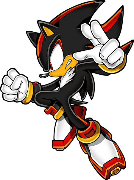 Shadow The Hedgehog Sonic Png Transparent Image (black, white)