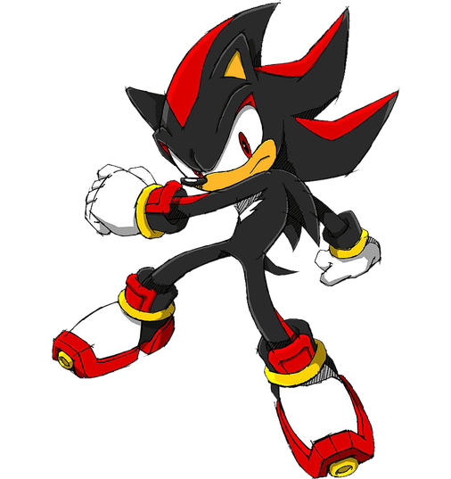 Shadow The Hedgehog Sonic Transparent Background (black, white)