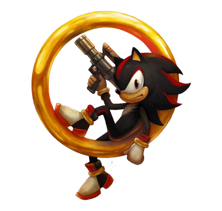 Shadow The Hedgehog Transparent Png (black)