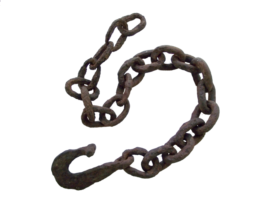 Chain With Hook Png (black)