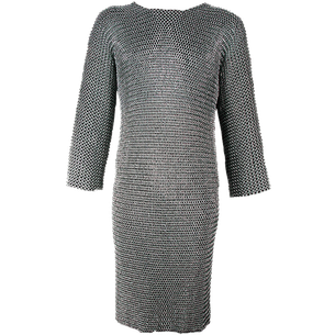 Chainmail Hauberk Armor Png File (black, gray)