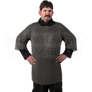 Chainmail Hauberk Armor Png Image (black, indigo)