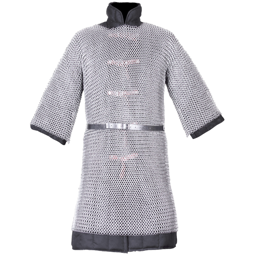 Chainmail Hauberk Armor Png Isolated File (black, silver)