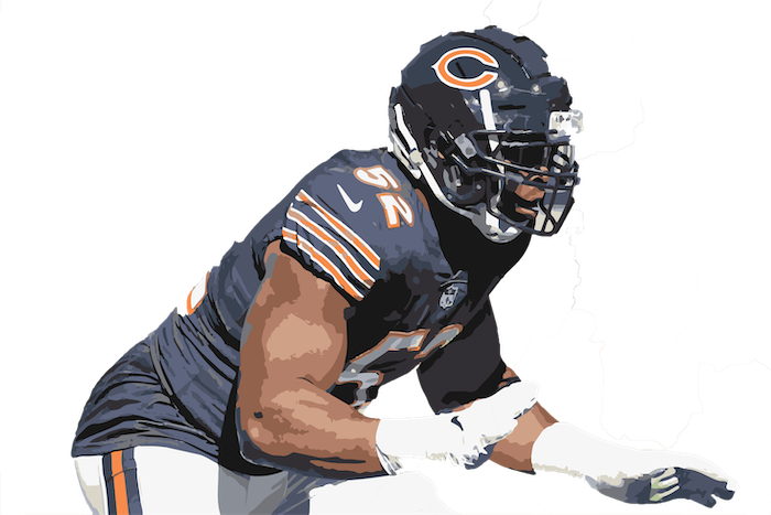 Khalil Mack Png Pic (white, gray, black, salmon)