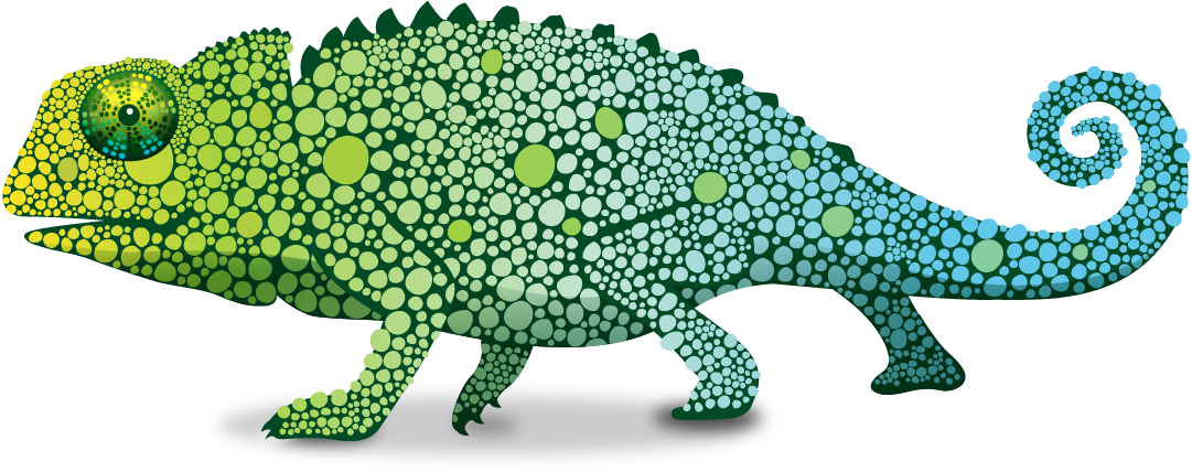 Chameleon Transparent Background (black, white, gray)