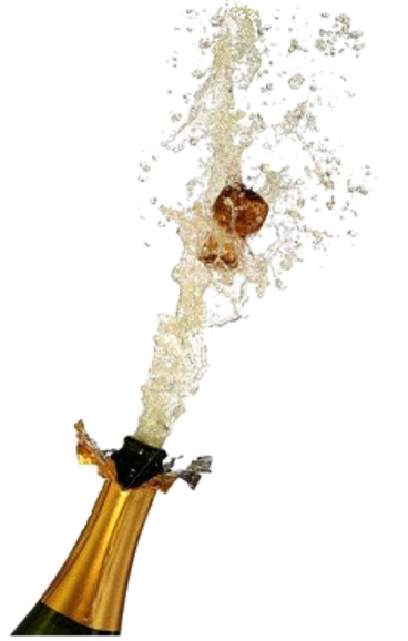 Champagne Popping Png Transparent Image (black)