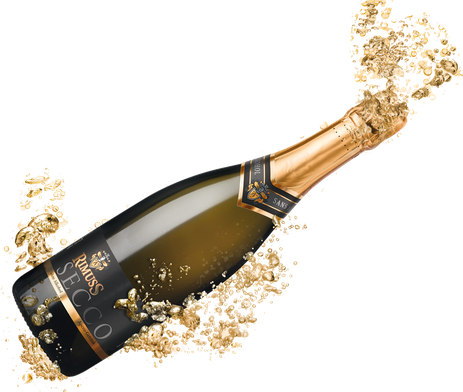 Champagne Popping Transparent Background (black, olive)