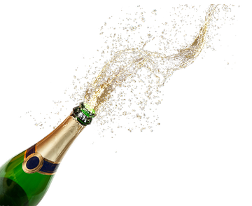 Champagne Popping Transparent Png (black, green)