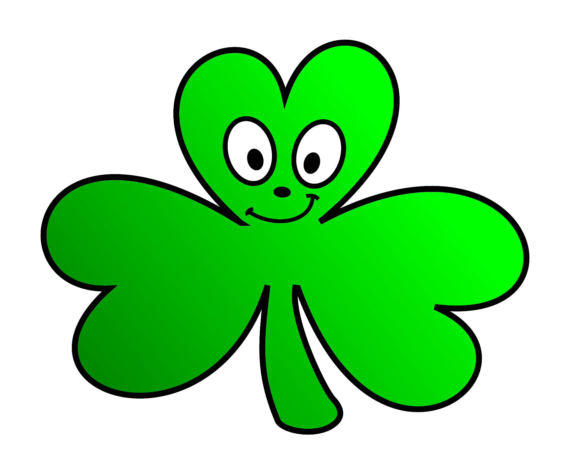 Shamrock Png Isolated Image (lime, white, gray)