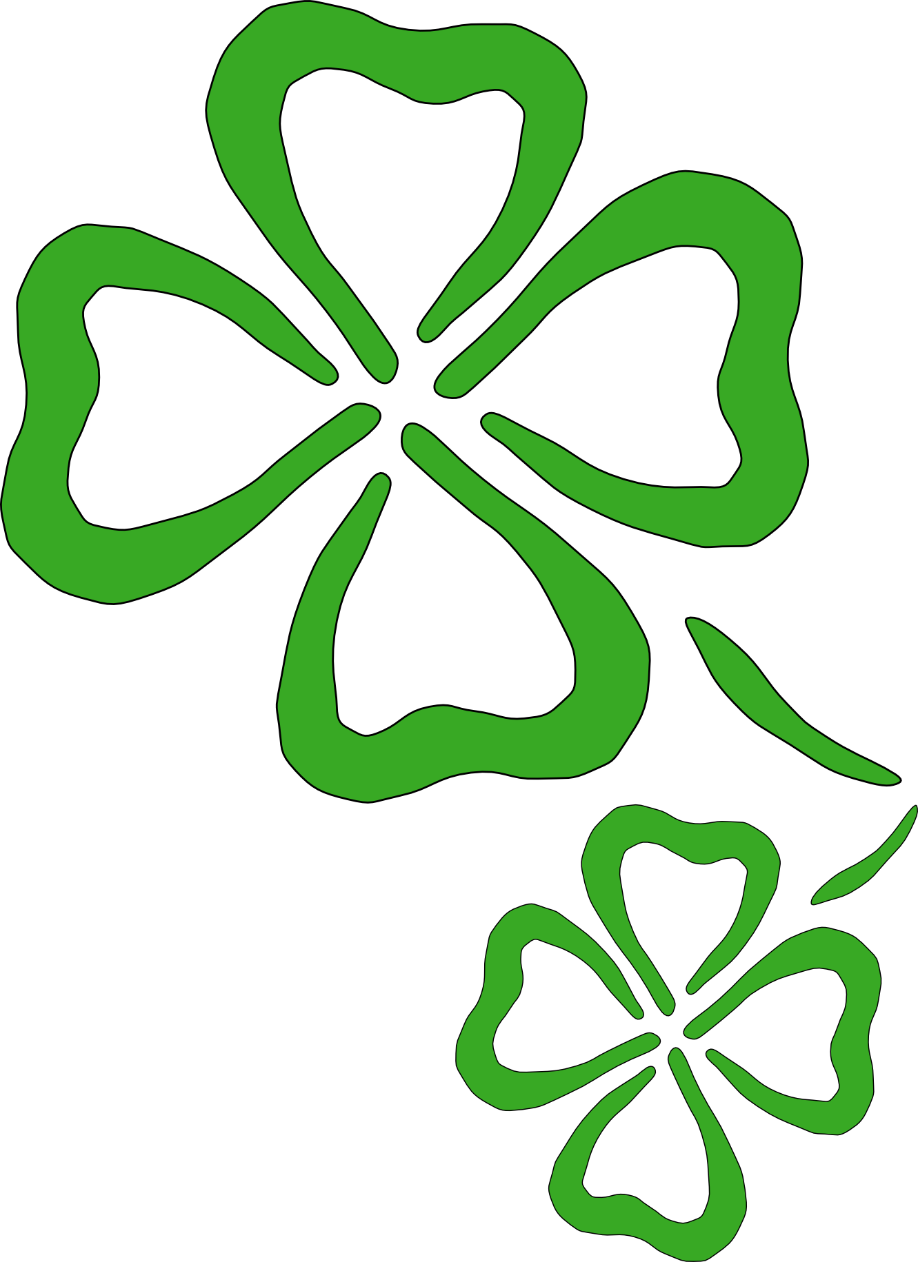 Shamrock Png Isolated Photos (green, white)