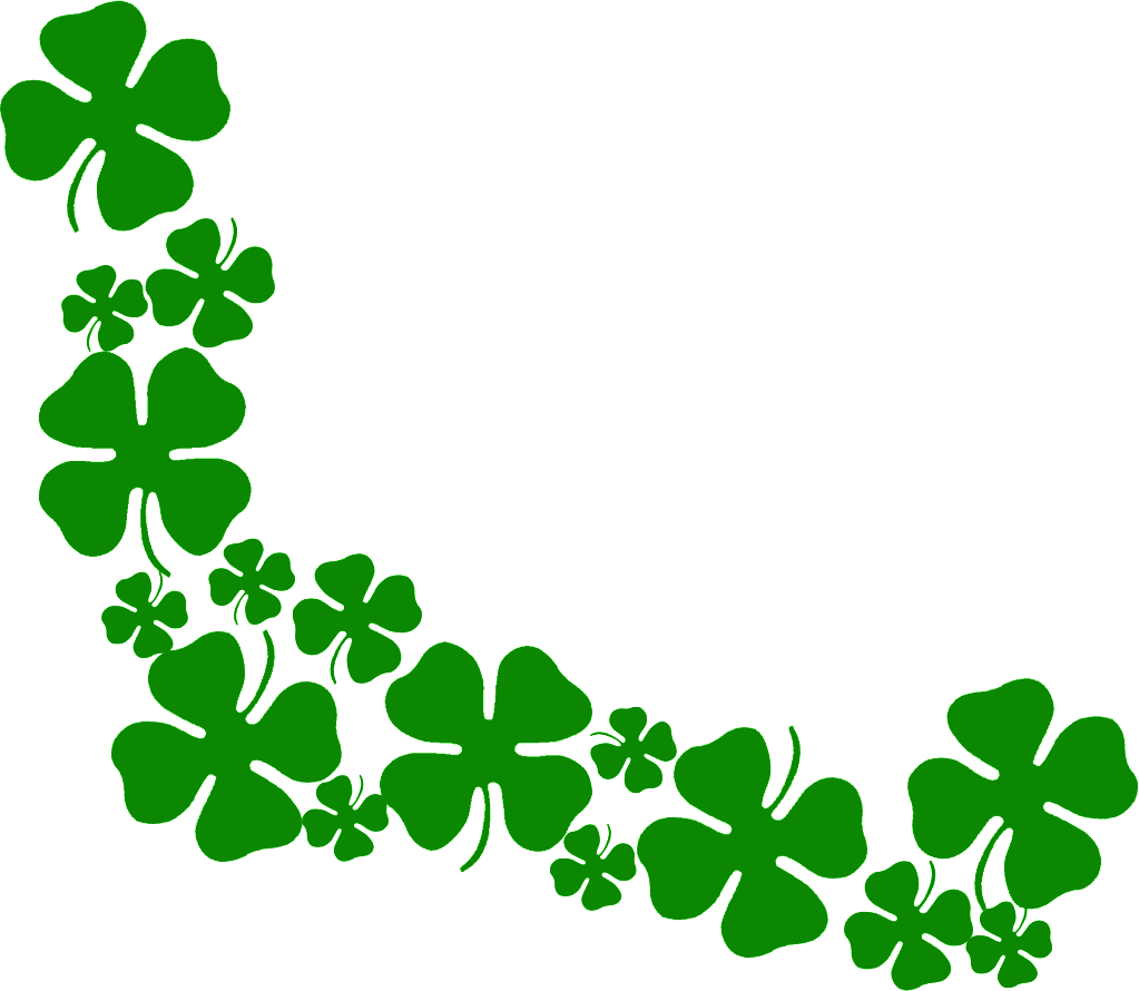 Shamrock Png Photo (green, white)