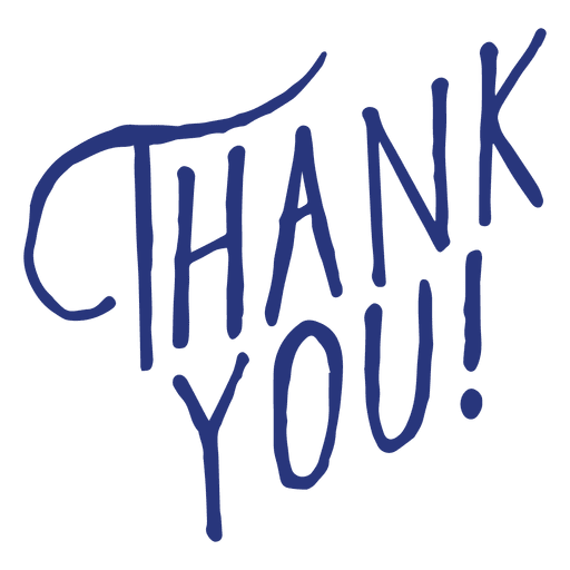 Thank You Calligraphy Png Photo (gray, indigo)