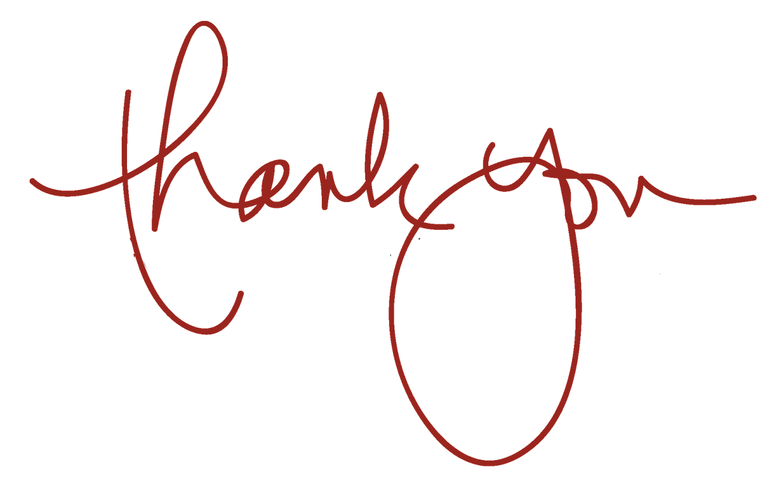 Thank You Calligraphy Png Pic (black, maroon)