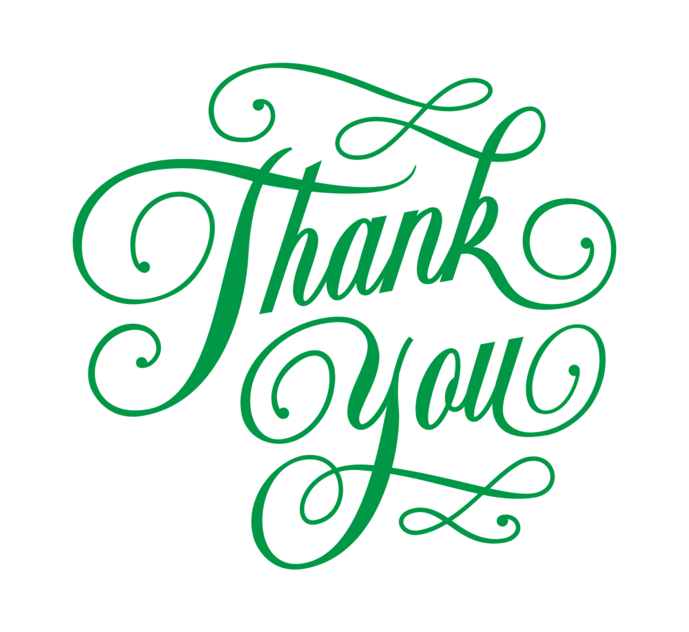 Thank You Calligraphy Png Picture (black, teal)