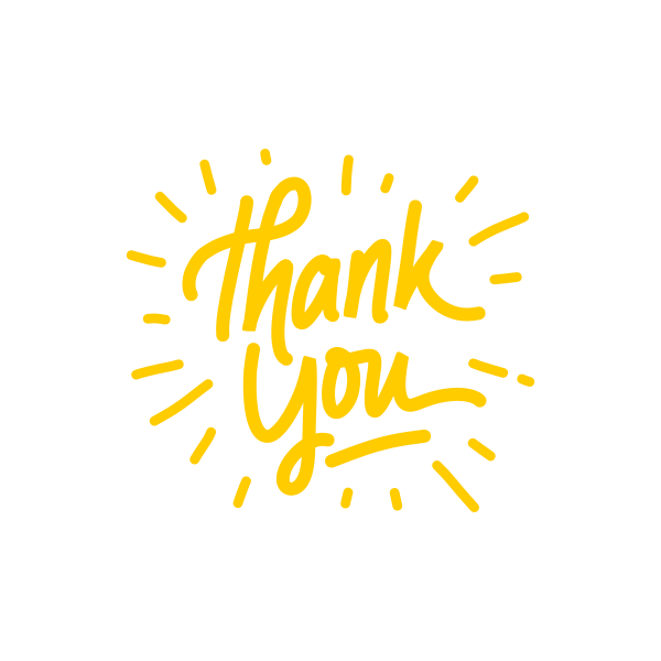 Thank You Image Transparent Png (black, gold)