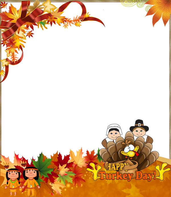 Thanksgiving Frame Png Transparent (black, chocolate)