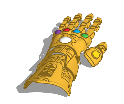 Thanos Gauntlet Png Free Image (gold, gray, white)