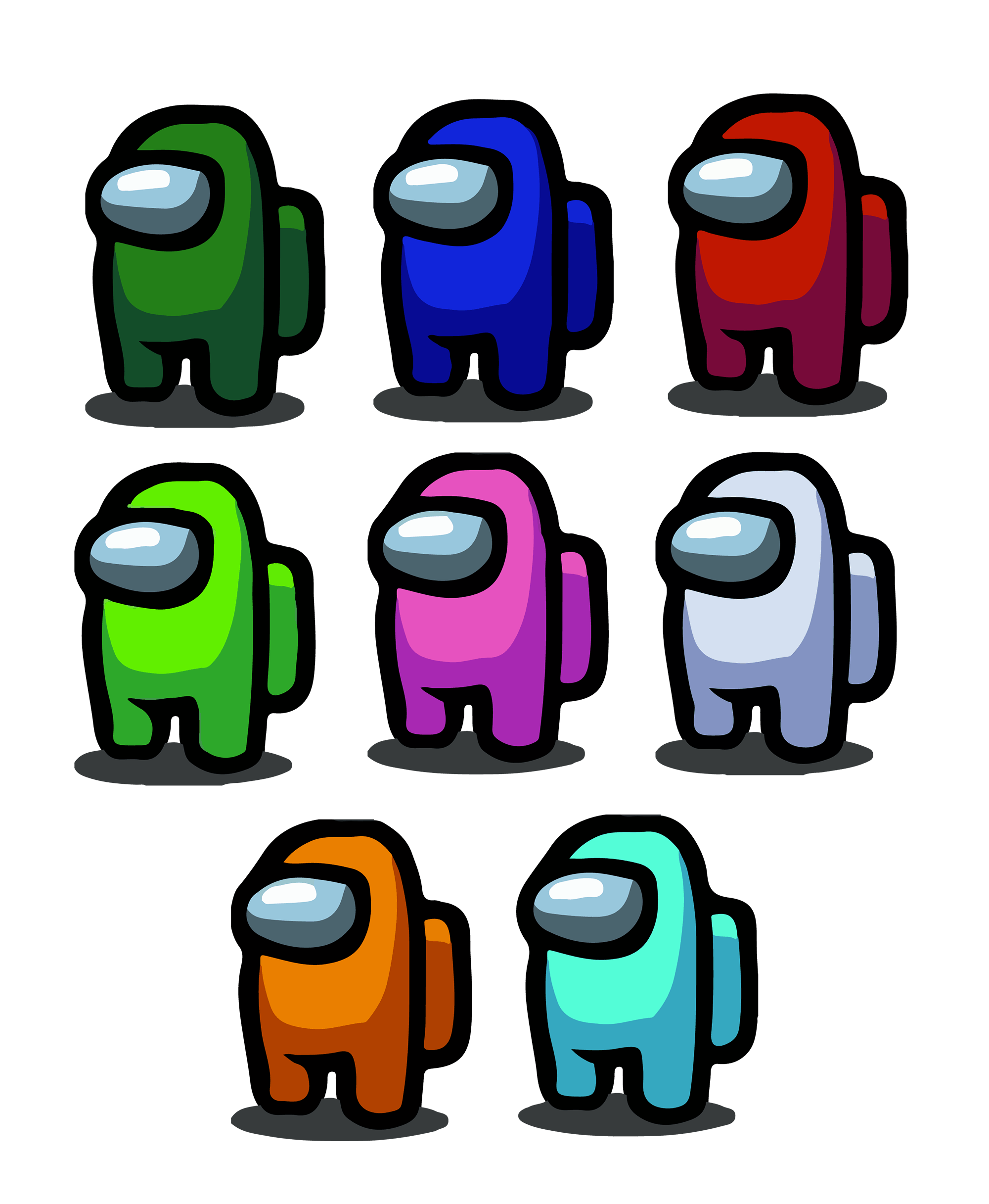 Characters Png Hd Isolated (indigo, orange, green, blue, black)