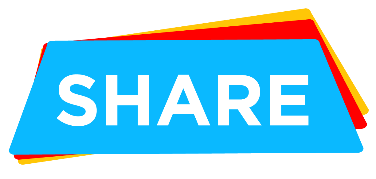 Share Transparent (greenish blue, black, red, white)