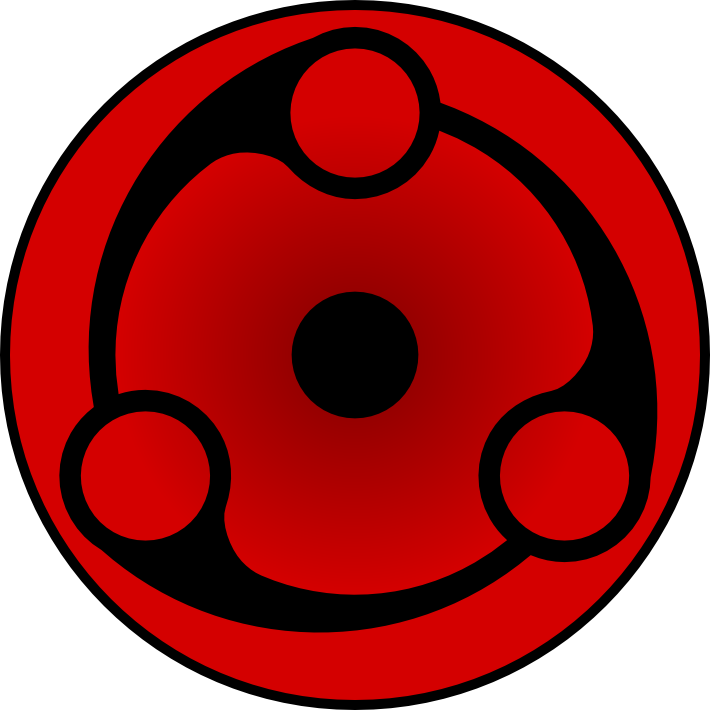 Sharingan Transparent Background (black, red, white)