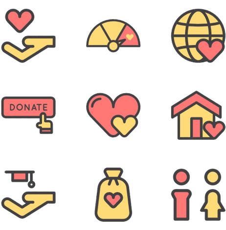 Charity Png Clipart (black, pink, salmon)