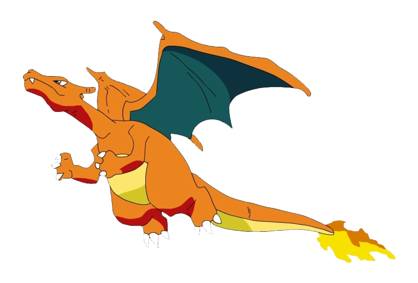 Charizard Png File (chocolate, teal, white, black, gold)