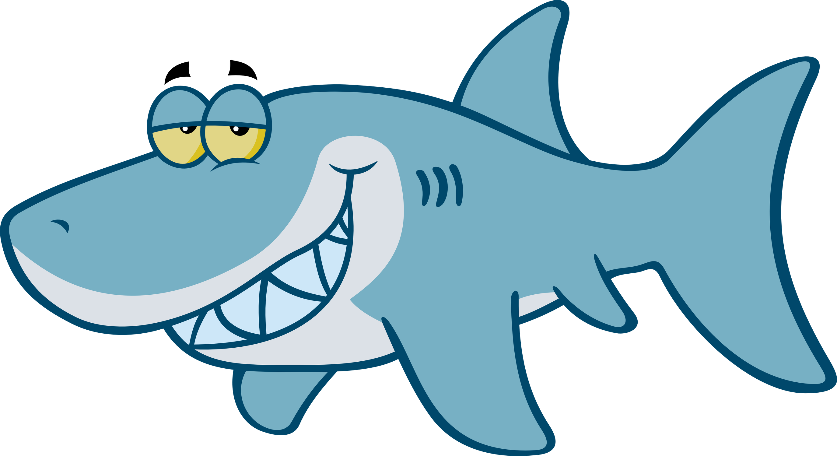 Shark Cartoon Png File (black, silver, lavender)