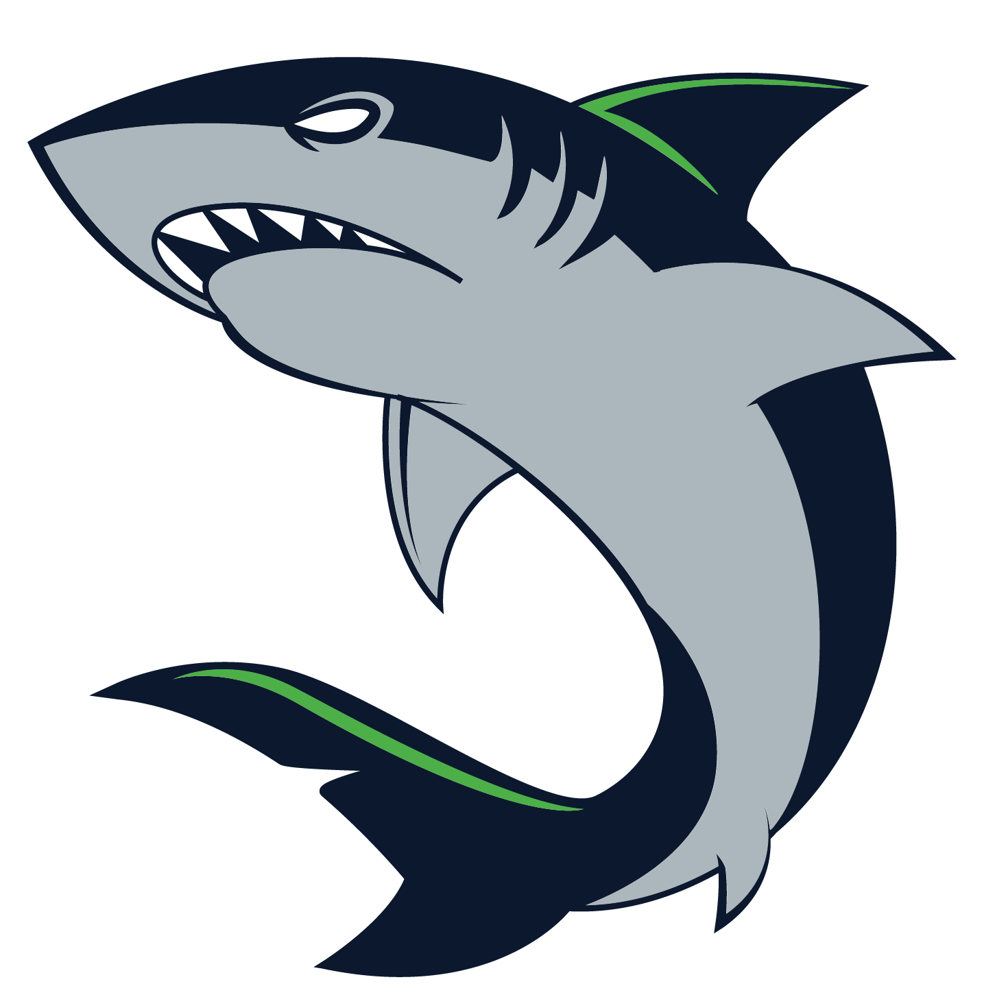 Shark Cartoon Png Isolated Pic (black, silver)